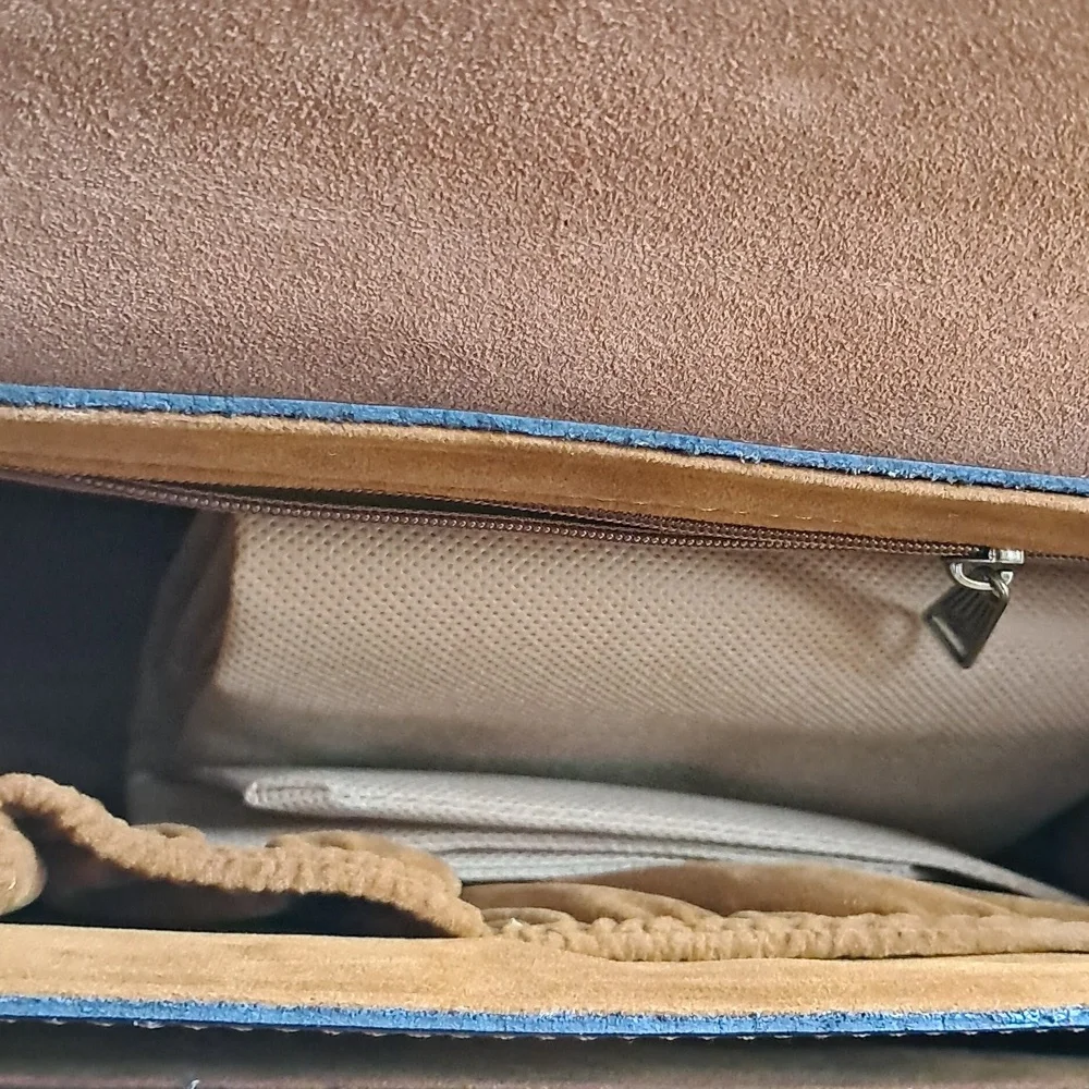 Patricia Nash messenger leather purse Charonne tan - Picture 7 of 12